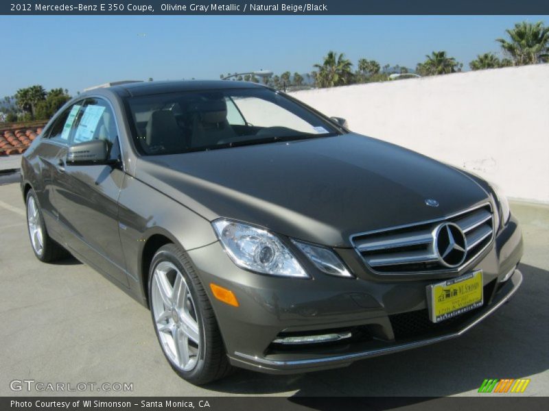 Olivine Gray Metallic / Natural Beige/Black 2012 Mercedes-Benz E 350 Coupe