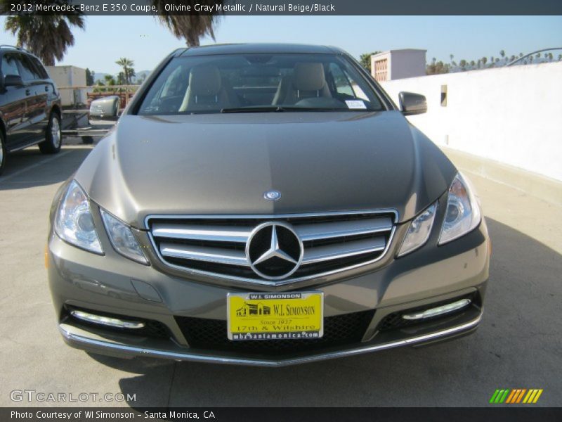 Olivine Gray Metallic / Natural Beige/Black 2012 Mercedes-Benz E 350 Coupe