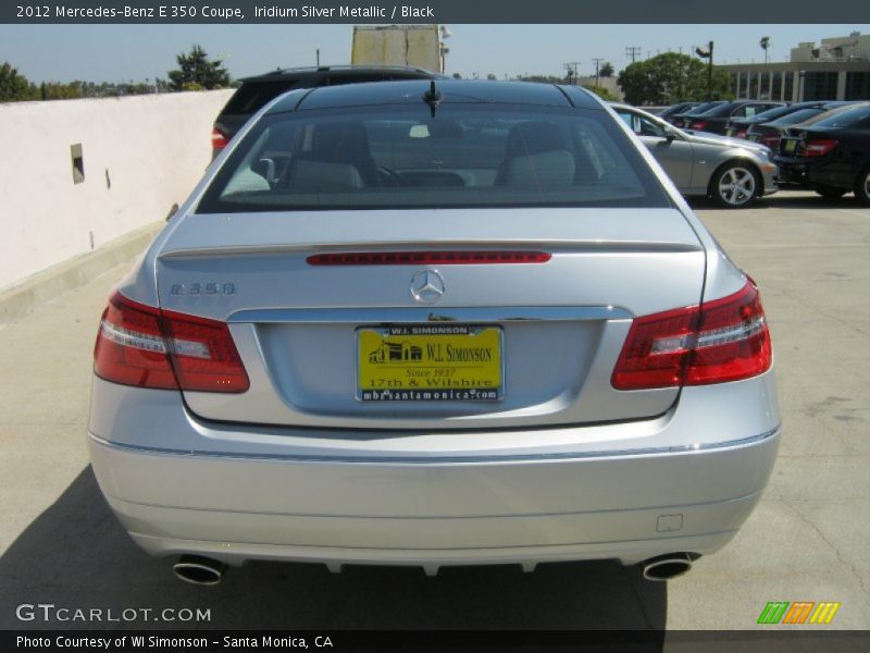Iridium Silver Metallic / Black 2012 Mercedes-Benz E 350 Coupe