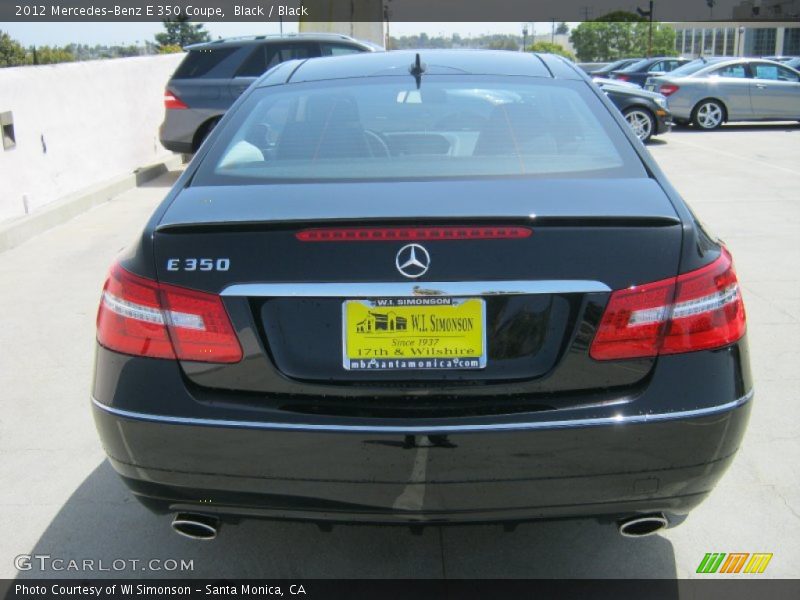 Black / Black 2012 Mercedes-Benz E 350 Coupe