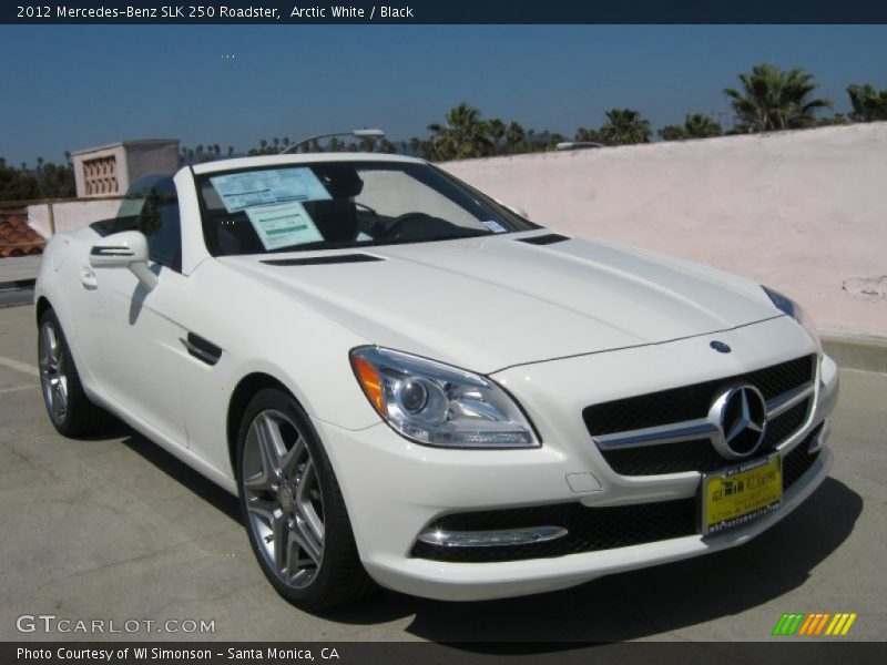 Arctic White / Black 2012 Mercedes-Benz SLK 250 Roadster