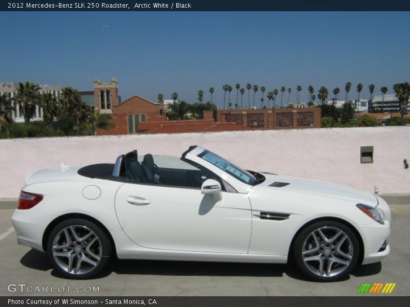Arctic White / Black 2012 Mercedes-Benz SLK 250 Roadster