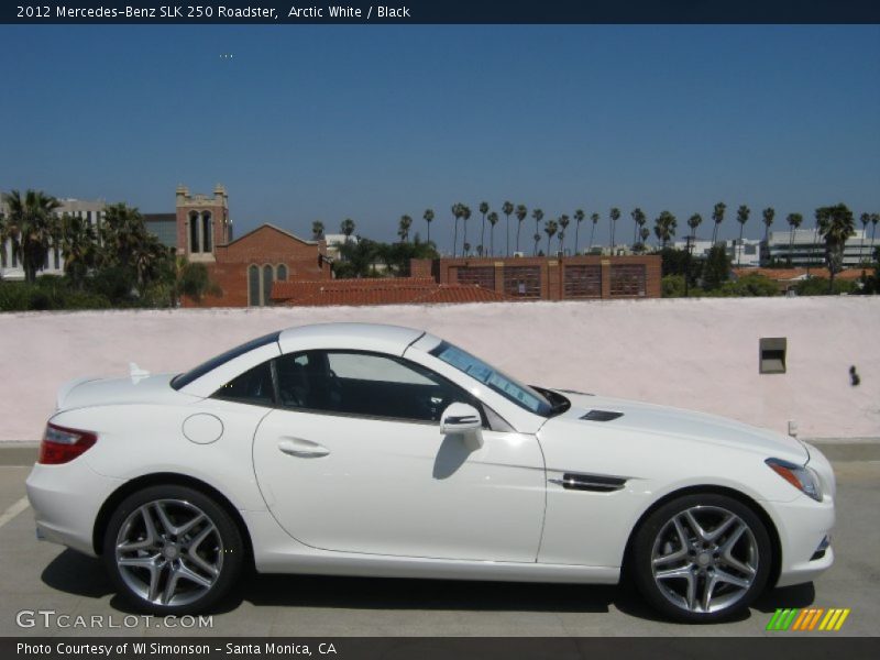 Arctic White / Black 2012 Mercedes-Benz SLK 250 Roadster