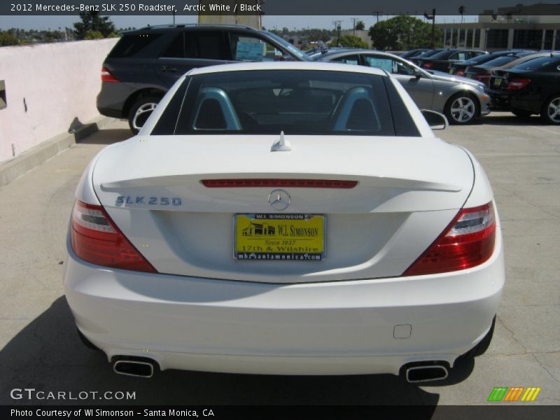 Arctic White / Black 2012 Mercedes-Benz SLK 250 Roadster