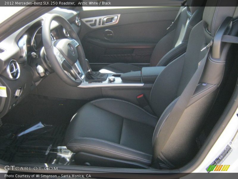 Arctic White / Black 2012 Mercedes-Benz SLK 250 Roadster