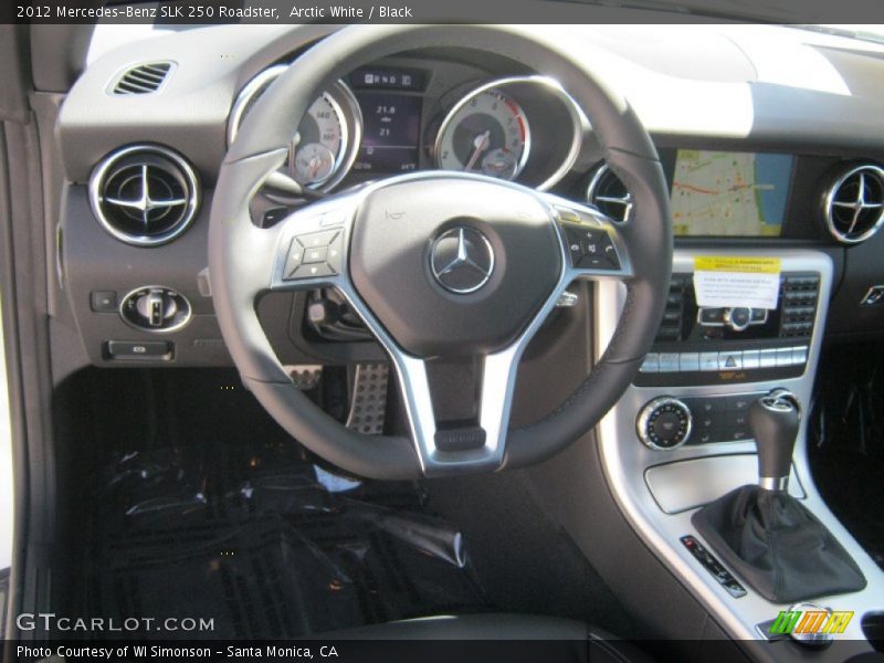 Arctic White / Black 2012 Mercedes-Benz SLK 250 Roadster