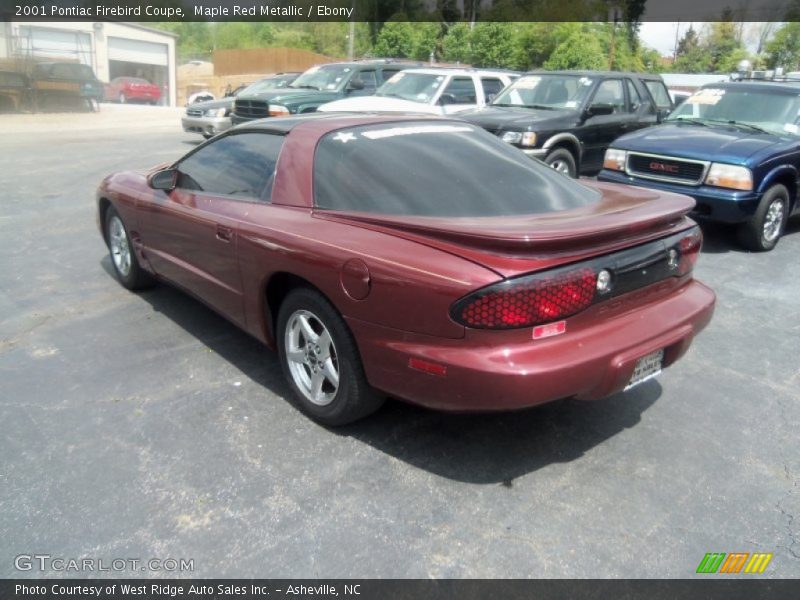 Maple Red Metallic / Ebony 2001 Pontiac Firebird Coupe