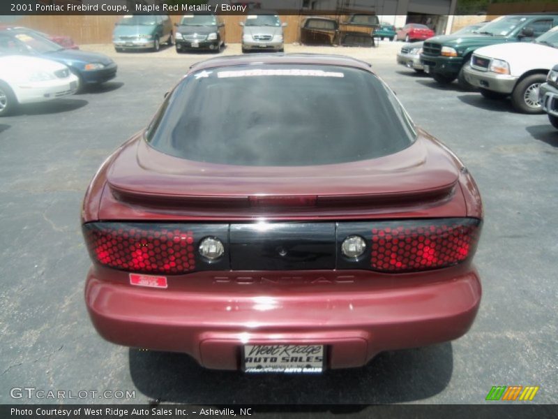 Maple Red Metallic / Ebony 2001 Pontiac Firebird Coupe