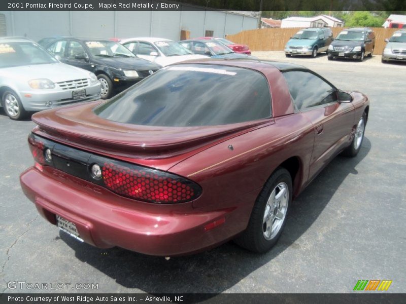 Maple Red Metallic / Ebony 2001 Pontiac Firebird Coupe