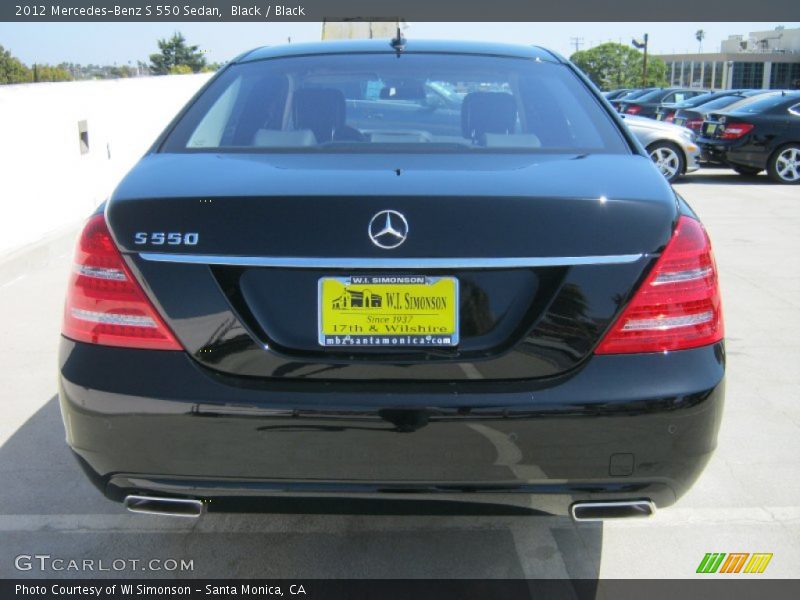 Black / Black 2012 Mercedes-Benz S 550 Sedan