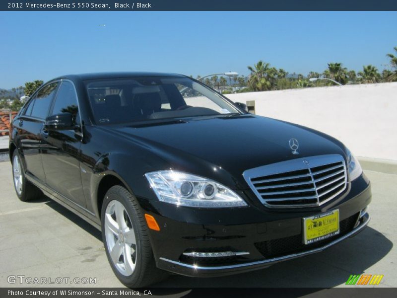Black / Black 2012 Mercedes-Benz S 550 Sedan