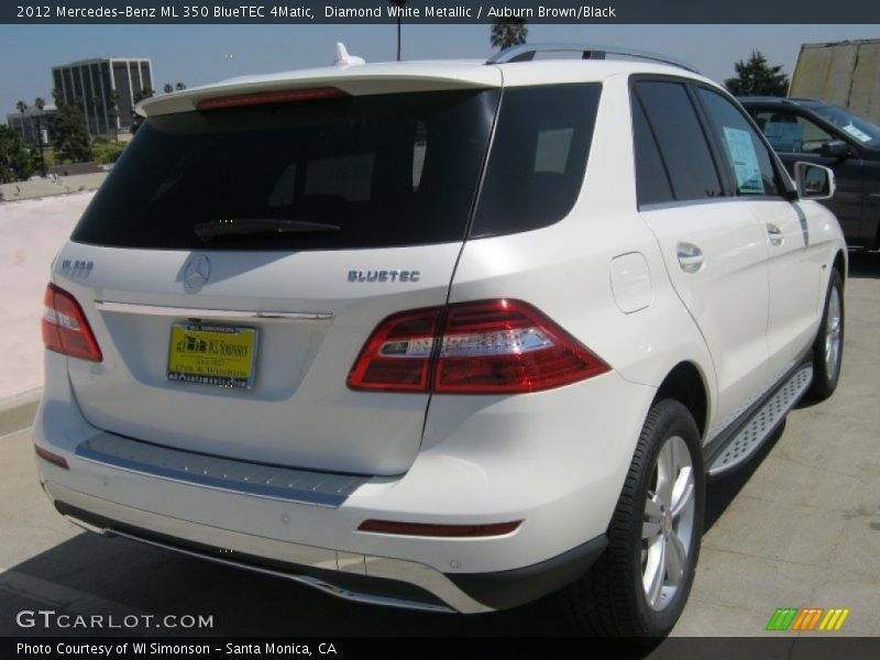 Diamond White Metallic / Auburn Brown/Black 2012 Mercedes-Benz ML 350 BlueTEC 4Matic