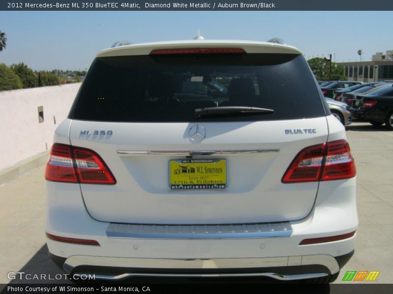 Diamond White Metallic / Auburn Brown/Black 2012 Mercedes-Benz ML 350 BlueTEC 4Matic