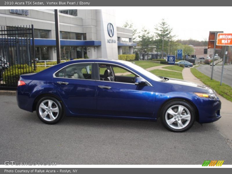 Vortex Blue Pearl / Ebony 2010 Acura TSX Sedan