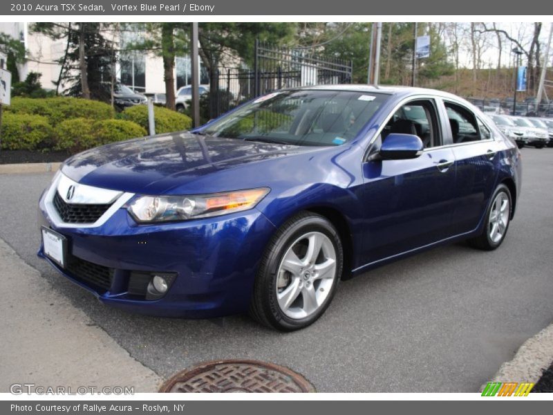 Vortex Blue Pearl / Ebony 2010 Acura TSX Sedan