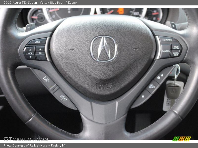 Vortex Blue Pearl / Ebony 2010 Acura TSX Sedan