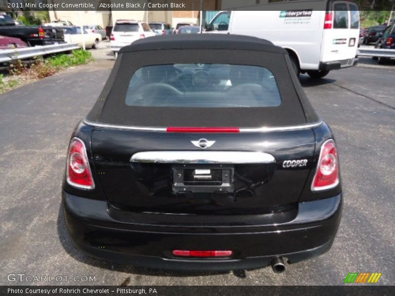 Absolute Black / Carbon Black 2011 Mini Cooper Convertible