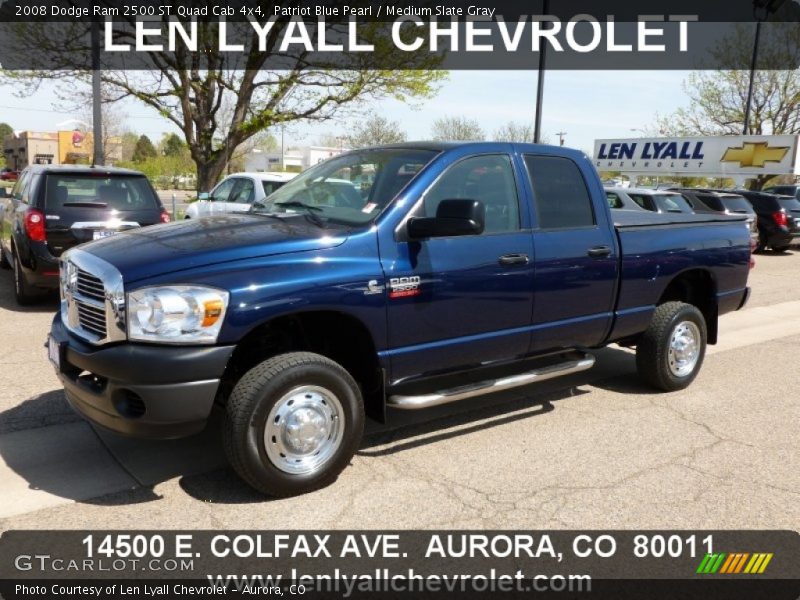 Patriot Blue Pearl / Medium Slate Gray 2008 Dodge Ram 2500 ST Quad Cab 4x4