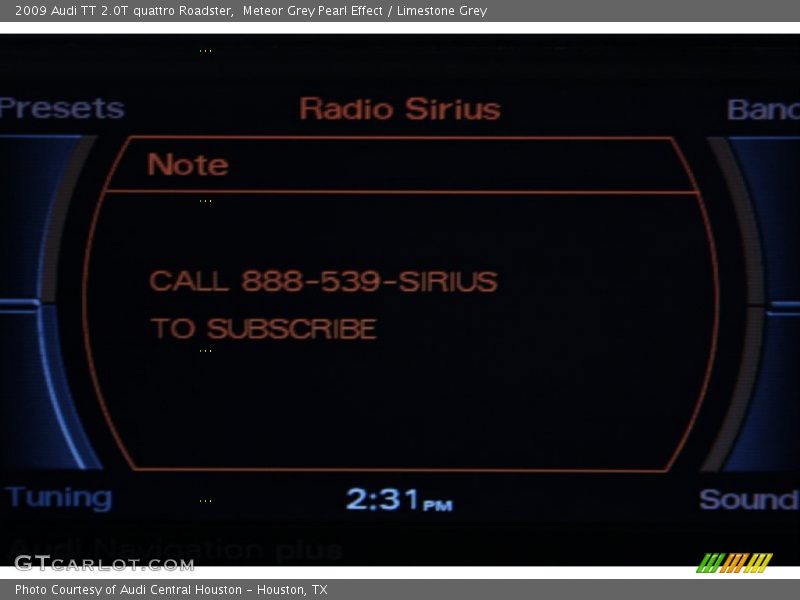 Meteor Grey Pearl Effect / Limestone Grey 2009 Audi TT 2.0T quattro Roadster