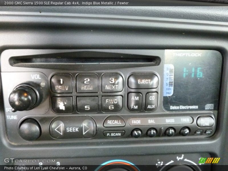 Audio System of 2000 Sierra 1500 SLE Regular Cab 4x4