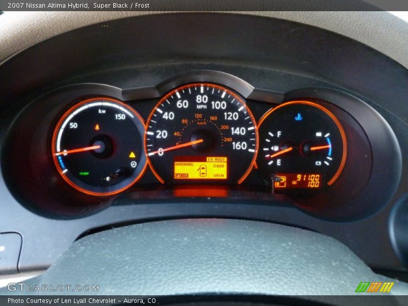 Super Black / Frost 2007 Nissan Altima Hybrid