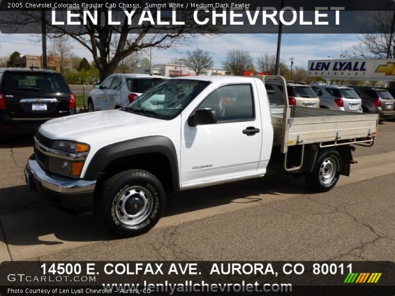 Summit White / Medium Dark Pewter 2005 Chevrolet Colorado Regular Cab Chassis