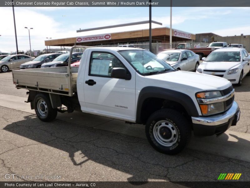 Summit White / Medium Dark Pewter 2005 Chevrolet Colorado Regular Cab Chassis