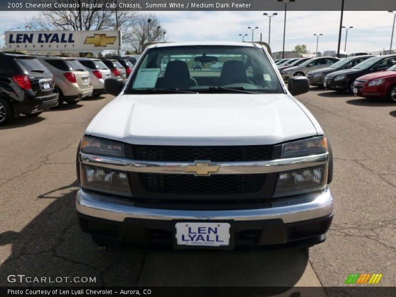 Summit White / Medium Dark Pewter 2005 Chevrolet Colorado Regular Cab Chassis