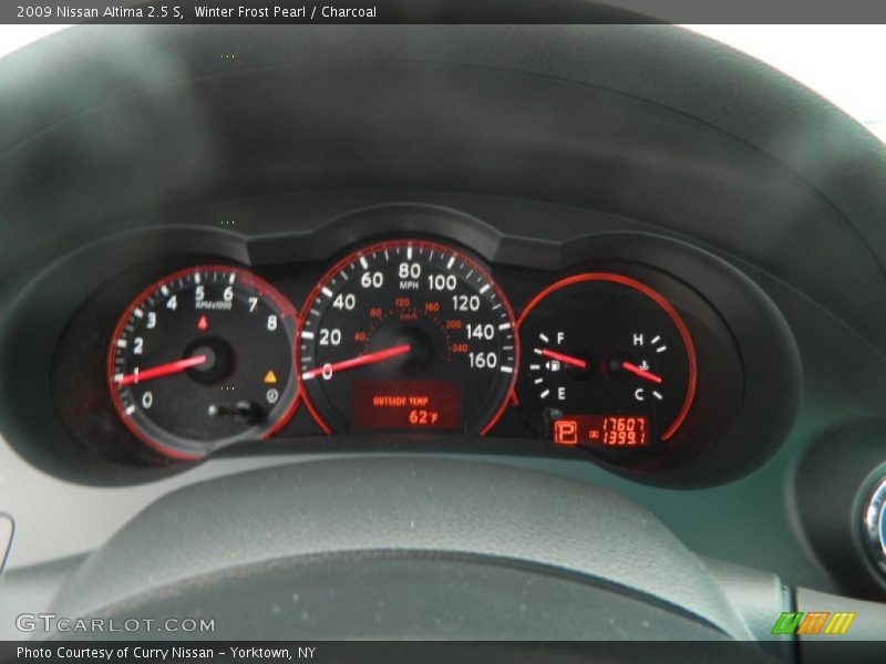 Winter Frost Pearl / Charcoal 2009 Nissan Altima 2.5 S