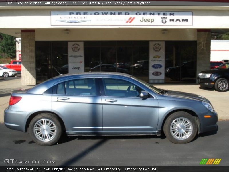 Steel Silver Metallic / Dark Khaki/Light Graystone 2009 Chrysler Sebring Touring Sedan