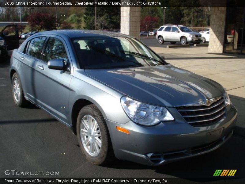 Steel Silver Metallic / Dark Khaki/Light Graystone 2009 Chrysler Sebring Touring Sedan