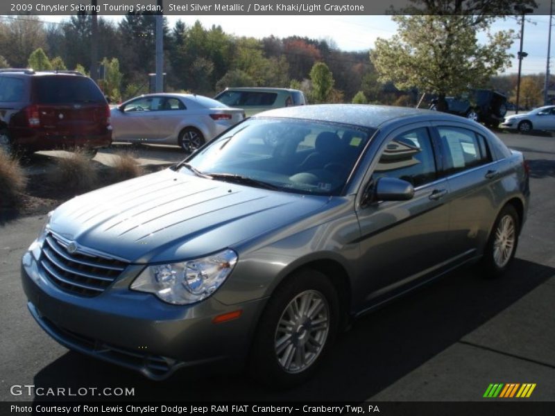 Steel Silver Metallic / Dark Khaki/Light Graystone 2009 Chrysler Sebring Touring Sedan