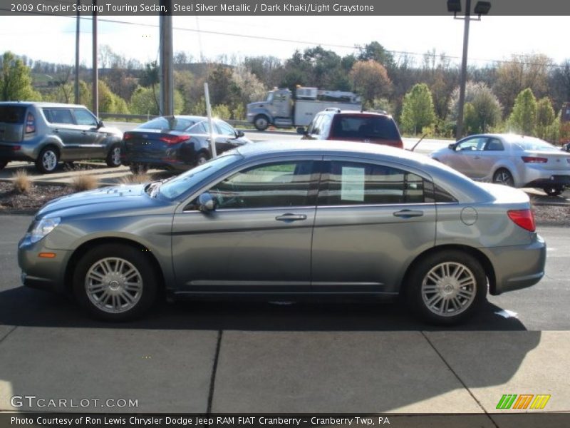 Steel Silver Metallic / Dark Khaki/Light Graystone 2009 Chrysler Sebring Touring Sedan