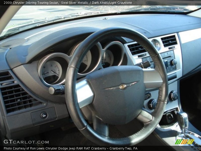 Steel Silver Metallic / Dark Khaki/Light Graystone 2009 Chrysler Sebring Touring Sedan