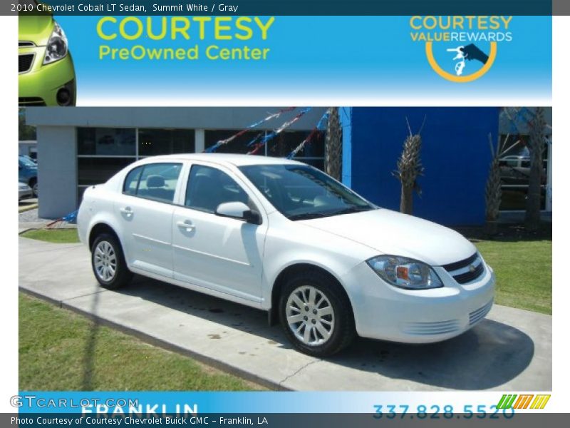 Summit White / Gray 2010 Chevrolet Cobalt LT Sedan