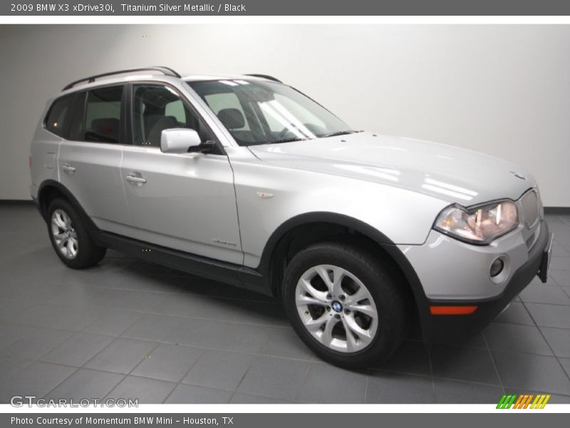 Titanium Silver Metallic / Black 2009 BMW X3 xDrive30i