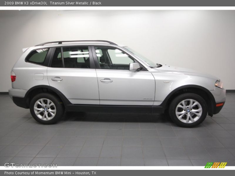 Titanium Silver Metallic / Black 2009 BMW X3 xDrive30i