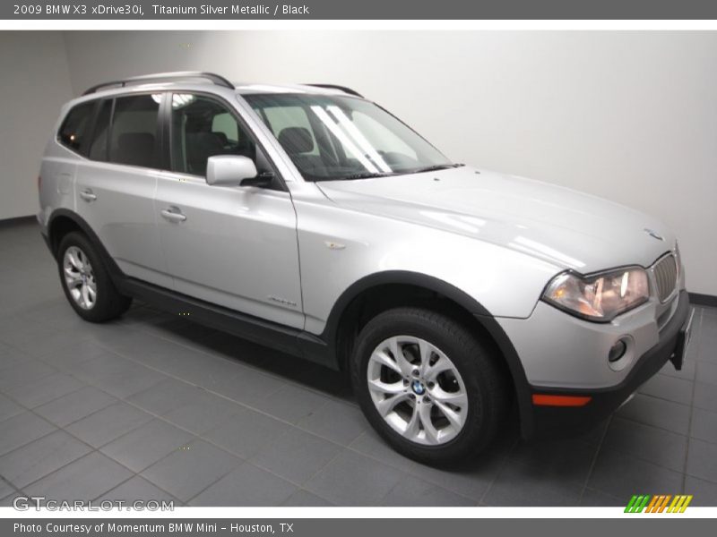 Titanium Silver Metallic / Black 2009 BMW X3 xDrive30i