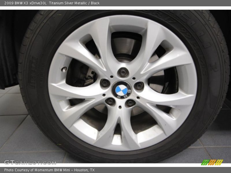 Titanium Silver Metallic / Black 2009 BMW X3 xDrive30i