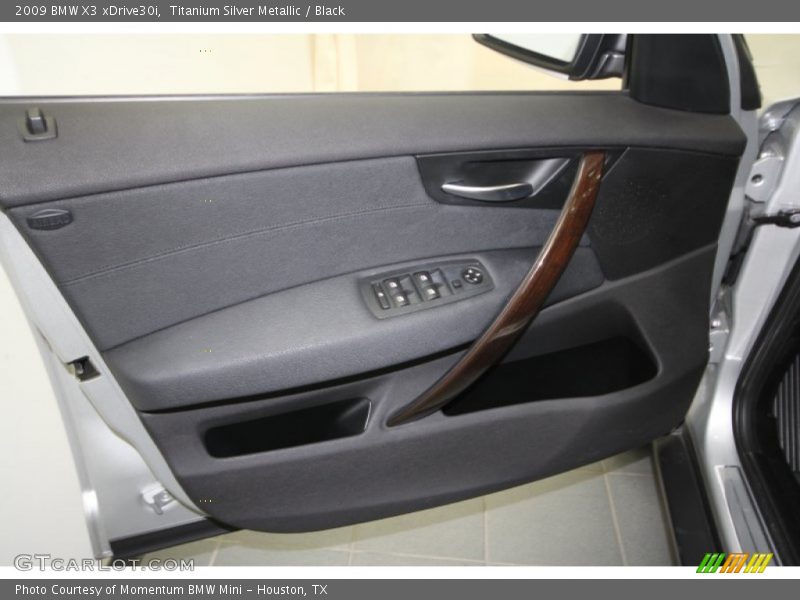 Titanium Silver Metallic / Black 2009 BMW X3 xDrive30i