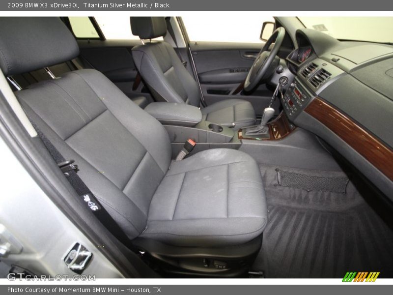 Titanium Silver Metallic / Black 2009 BMW X3 xDrive30i
