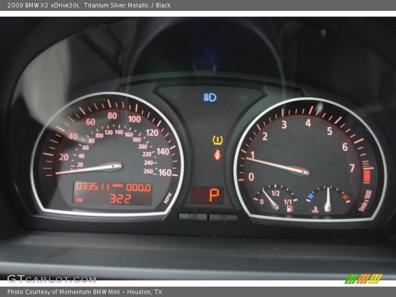 Titanium Silver Metallic / Black 2009 BMW X3 xDrive30i