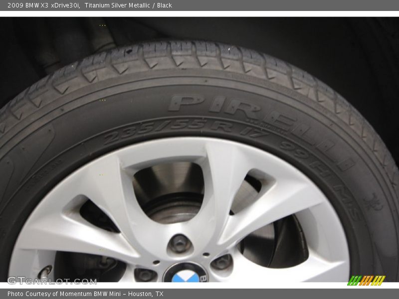 Titanium Silver Metallic / Black 2009 BMW X3 xDrive30i