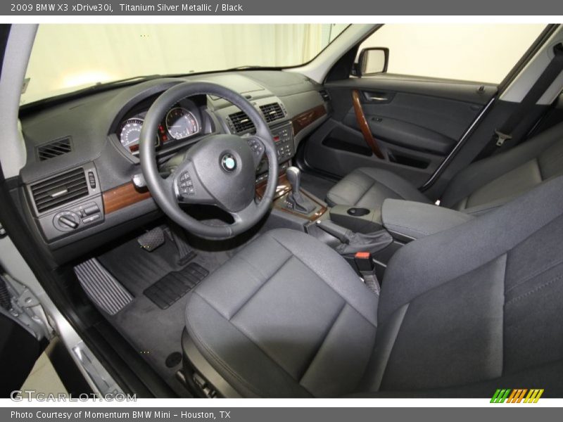 Titanium Silver Metallic / Black 2009 BMW X3 xDrive30i
