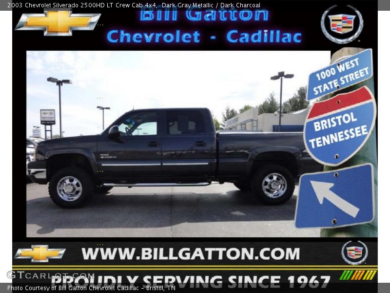 Dark Gray Metallic / Dark Charcoal 2003 Chevrolet Silverado 2500HD LT Crew Cab 4x4