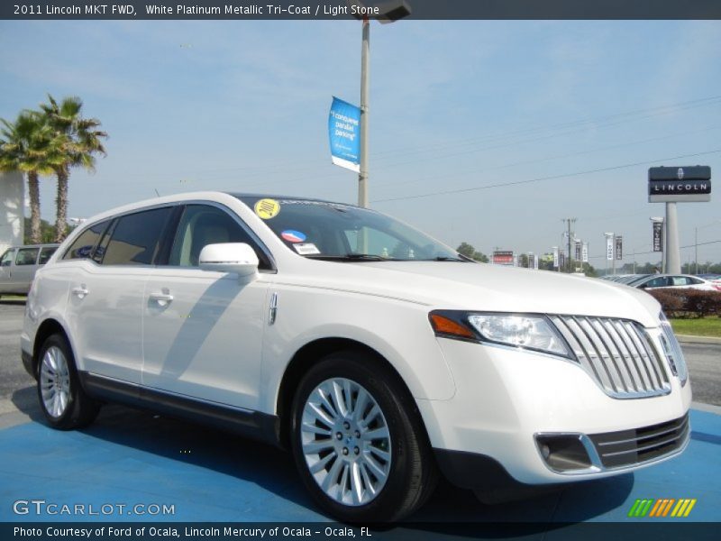White Platinum Metallic Tri-Coat / Light Stone 2011 Lincoln MKT FWD