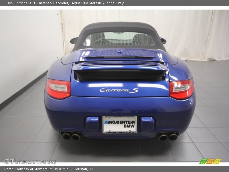 Aqua Blue Metallic / Stone Grey 2009 Porsche 911 Carrera S Cabriolet