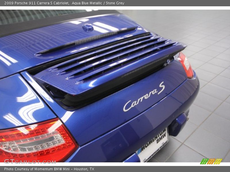 Aqua Blue Metallic / Stone Grey 2009 Porsche 911 Carrera S Cabriolet