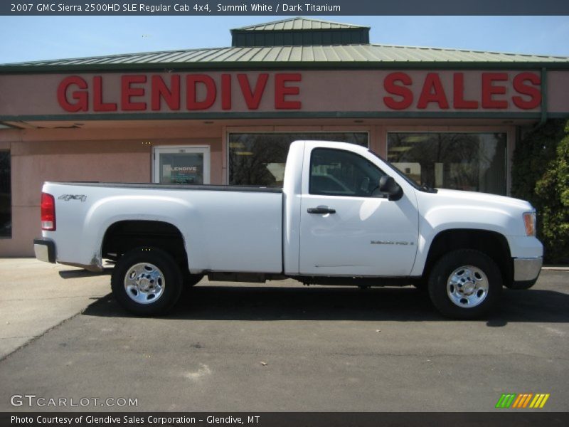 Summit White / Dark Titanium 2007 GMC Sierra 2500HD SLE Regular Cab 4x4