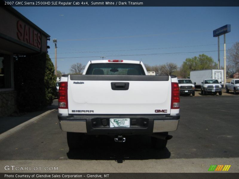 Summit White / Dark Titanium 2007 GMC Sierra 2500HD SLE Regular Cab 4x4